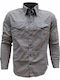 Luciano Faketti Cotton 100% Fashion Shirt Studs Regular Fit Gray