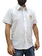 3b Groups Men's Shirt Short Sleeve Narrow Fit Slim Fit White