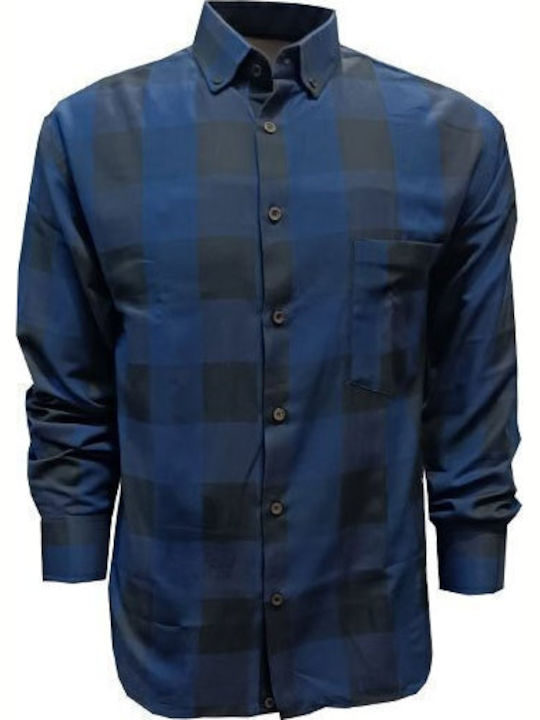 Luciano Faketti Shirt In Fashion Luciano Faketti Checked Blue