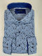 Langärmeliges Blumenmuster Herrenhemd Blau Bizzaro Slim Bz2128272/sl 2