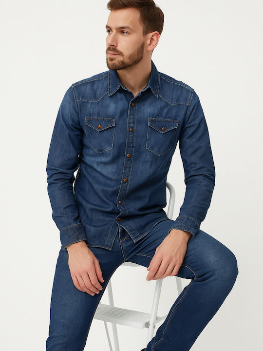Luciano Faketti Denim Shirt Jean Luciano Faketti Blue