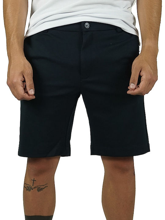 Marcus Men's Bermuda Lincoln Dark Blue Slim Fit 19-200167-7050 82% Polyester 16% Viscose 2% Elastane