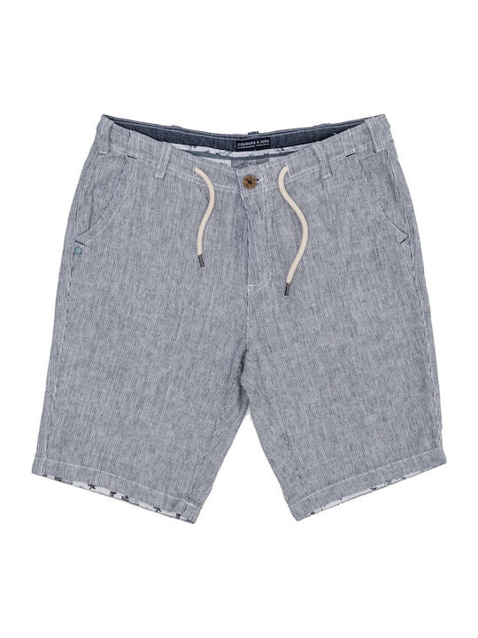 Colours & Sons Herren Shorts Streifen Blau Gestreift 9122-995-971