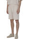 Né En Août Linen Blend Shorts Tuck In Light Beige Linen Men's Shorts