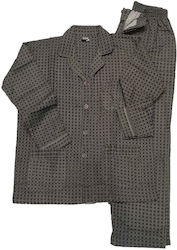 Men's Pyjamas Buttons Flannel Olive