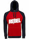 Unisex Hoodie Rebel Rotes Marineblau