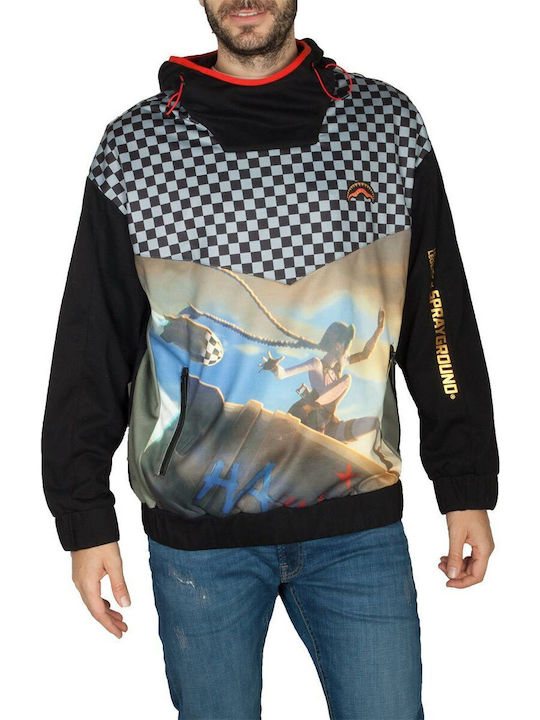 Sprayground League Legends Jinx Checkered Hoodie Ανδρικό Sg7178-blk