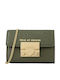 Ideal Sweden Liv Padlock Wallet In Snake Design Removable 105 Cm Chain Green