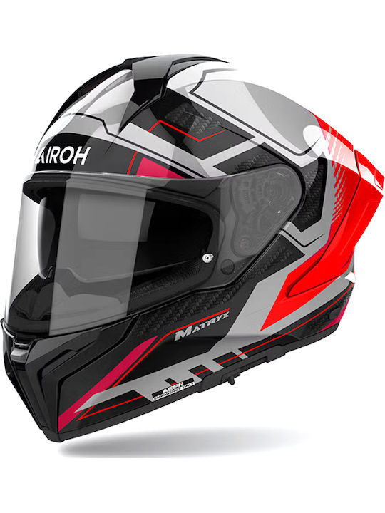 Airoh Matryx Rocket Red Fluo Gloss Motorcycle H...