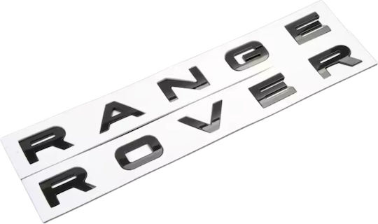 Αυτοκόλλητο Σήμα Λογότυπο Range Rover Μαύρο 30mm X 520mm 1 Τεμάχιο Zemb-land-02