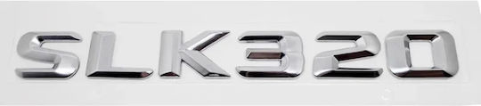 Car Sticker Emblem Logo Slk 320 200mm X 24mm Chromium 1 Piece Zemb-mb-14