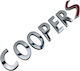 Αυτοκόλλητο Σήμα Λογότυπο Cooper S 160mm X 33mm Χρωμίου 1 Τεμάχιο Zemb-mini-03