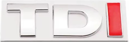 Αυτοκόλλητο Σήμα Λογότυπο Tdi 25mm X 80mm Κόκκινο I 1 Τεμάχιο Zemb-vw-51