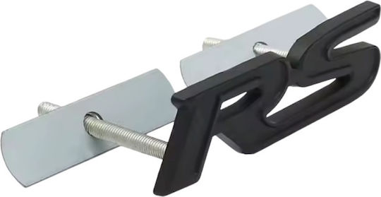 Σήμα Μάσκας Λογότυπο Ford Rs Μαύρο 75mm X 32mm 1 Τεμάχιο Zemb-ford-13