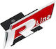Genuine Mask Logo R-line 24mm X 77mm Red 1 Piece Zemb-vw-06