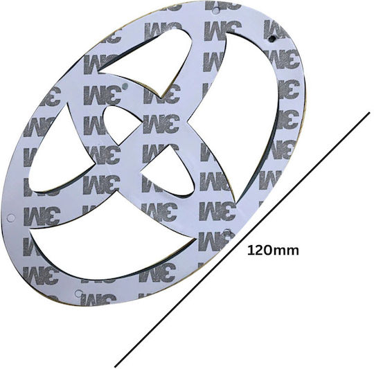 Nickel Car Brand Logo Toyota 120mm X 81mm 1 Piece Zemb-toyota-08