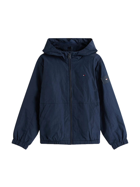 Παιδικό Casual Μπουφάν Αντιανεμικό με Κουκούλα Dark Night Navy