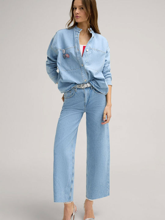 Women's Jean Jacket for Spring or Autumn Blue