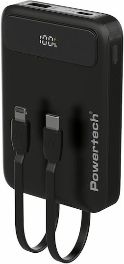Powertech Външна Батерия 10000mAh 22.5W с Порт USB-A и Порт USB-C Power Delivery / Quick Charge / PPS Черна