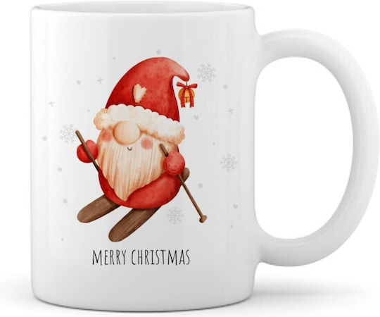 Christmas Mug Ceramic Beige