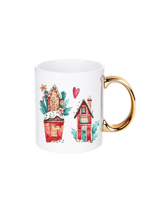 Weihnachtlicher Keramikbecher Beige