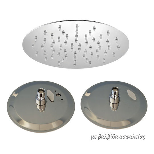 Interflex Slim Στρογγυλή Κεφαλή Ντουζ 20cm