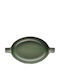 Servierplatte Oval aus Porzellan Grün 31x17cm 1Stück