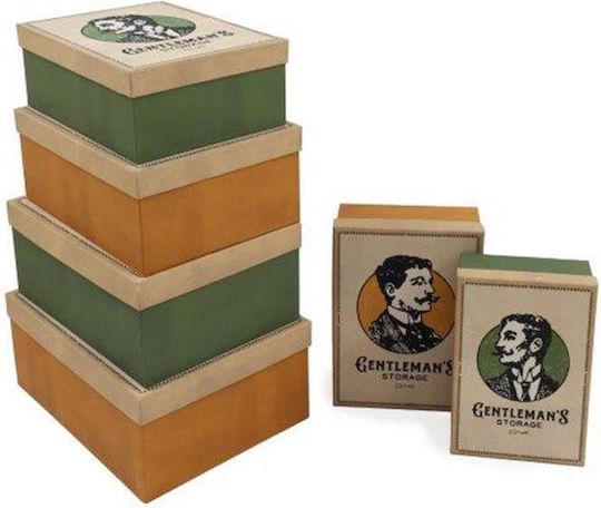 Atmosphera Gentleman's Papier Aufbewahrungsbox mit Deckel 6 Stück