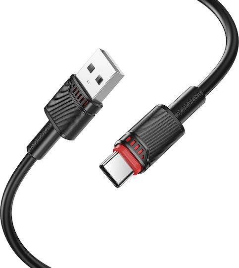 Borofone Cablu USB 2.0 USB-C Masculin - USB-A Negru 1m NO-BOR-120749