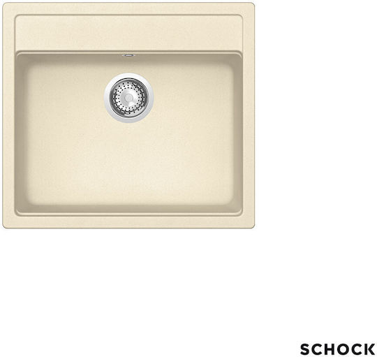 Schock Chiuvetă De Bucătărie Drop-In Manhattan Din Granit Lichid 57x51cm Bej