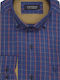 Long Sleeve Shirt in Regular Fit Checked Navy