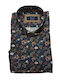 Long-Sleeve Narrow-Fit Shirt Navy Blue
