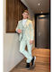 Men's Summer Suit with Vest Slim Fit Pink