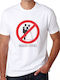 T-shirt Game Over Бяла