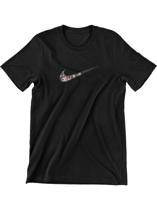 Naruto Itachi's T-shirt Μαύρο Κέντημα