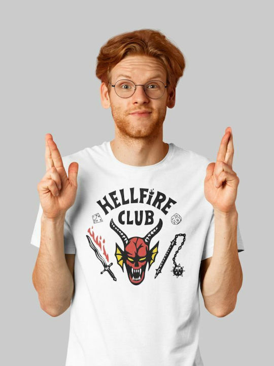 Stranger Things Hellfire Club T-shirt Weiß
