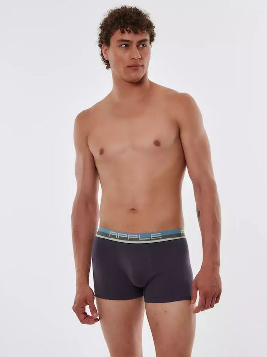 Apple Boxer Herren Boxershorts Grey/Turquoise 1...