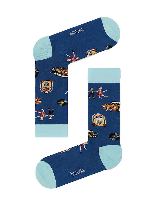 Besocks Berockabilly Organic Cotton Socks Blue 52us0000058-bl