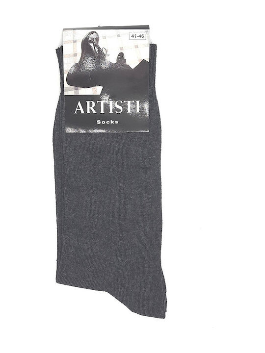 Artisti Italiani Herren Einfarbige Socken Gray 1Pack