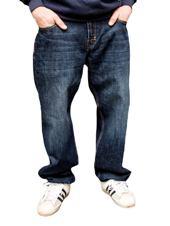 TRIBAL GEAR Мъжки Дънков Панталон Baggy Denim Rinse Wash