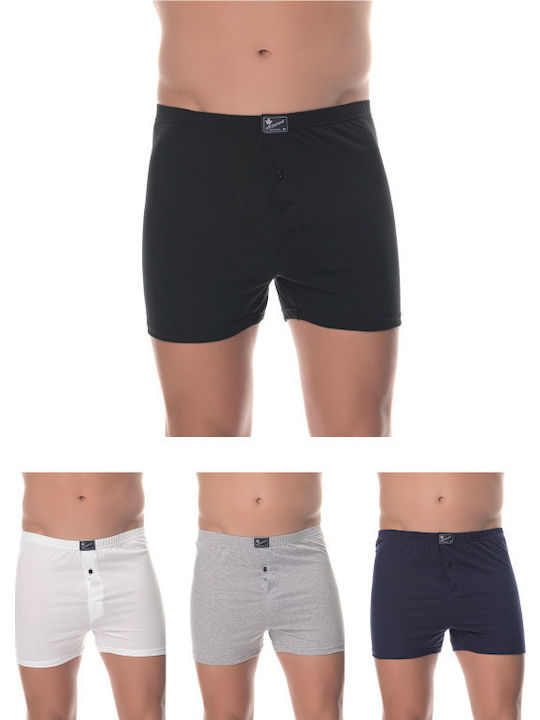 Lido Underwear 100% Men's Boxers White/black/bl...