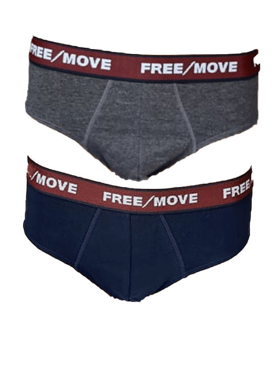 Ανδρικά Σλιπ Ανθρακί/ Μπλε Μαρίν 2Pack