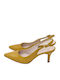 Leather Pointed Toe Yellow Heels