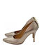 Leder Pumps Goldene