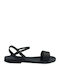 Women's Flat Sandals in Black Color