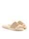 Women's Flat Sandals in Beige Color