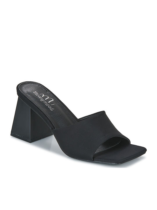 Moony Mood Malixia Mules με Χοντρό Ψηλό Τακούνι...