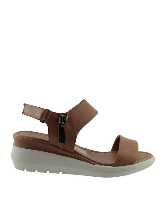 Damenplattformen Tabac Braun