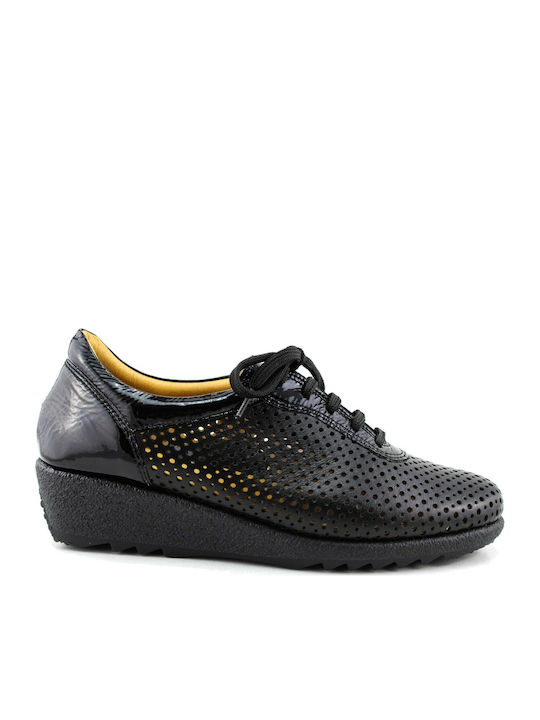Relax Anatomic Women's Leather Oxford Shoes Black