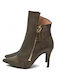 Leder Stiefeletten Damen Braun